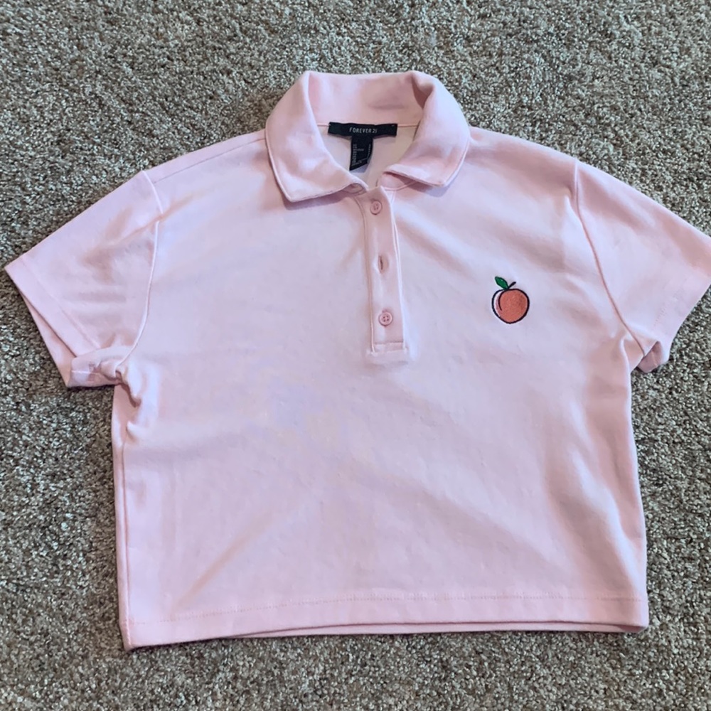 Forever 21 Button Up Crop Top